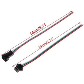 Resim 25 Adet 3 Pin Jst 3p Kablolu Konnektör Erkek Dişi Takım 14cm 
