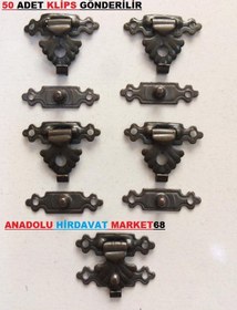 Resim Anadoluhirdavat Dekoratif Klips Mini Tavla Klipsi Antik Siyah Renk 50 Adet 