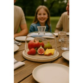 Resim Akayev Traverten 25 cm Cam Fanus 