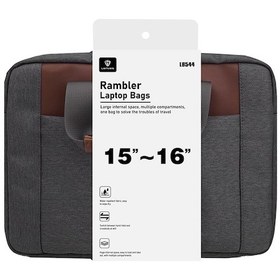 Resim Lenyes Lb544 15-16 İnç Su Geçirmez Laptop Çantası Rambler Serisi Polyester Kumaş Gri 