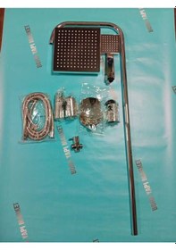 Resim Robot Duş Seti Tepe Yağmurlama Duş Takımı Sürgülü Robot Krom 