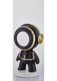 Resim Lamedore Astronaut Black Gold Big Decor 25x18x40 Cm 