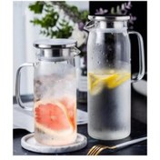 Resim Store 1500 ml Borosilikat Cam Su Sürahisi - Metal Kapaklı ve Isıya Dayanıklı 