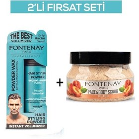 Resim Fontenay Pudra Toz Wax Mavi 20gr + Face And Body Peeling Scrub Yüz Maskesi Şeftali 350ml 2'li Set 