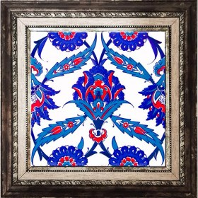 Resim Armada çini 20x20 Cm Ac 30 İznik Desenli Kütahya Çini Pano Seramik 
