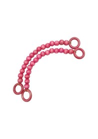 Resim Angel Çanta Aksesuar 20 Mm Ahşap Boncuklu 37 Cm Pembe Renk Çanta Sapı 
