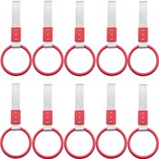 Resim caraks Araç içi tutamaç yuvarlak el tutamağı askı fonksiyonel tofaş dolmuş otobüs ofis ev kırmızı 10 adet 