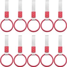 Resim caraks Araç içi tutamaç yuvarlak el tutamağı askı fonksiyonel tofaş dolmuş otobüs ofis ev kırmızı 10 adet 