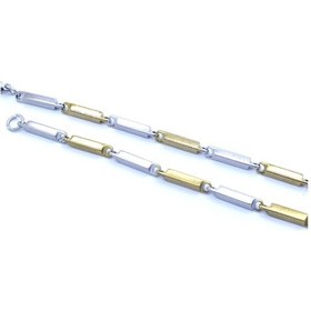 Resim FerizZ 316L Çelik Çift Renkli 55 CM Erkek Zincir ZN-226 Sarı 