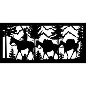 Resim Genel Markalar Avcılar Ve Orman Temalı Oto Motor Laptop Duvar Folyo Sticker 30x15 Cm 