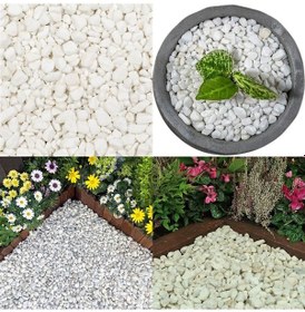 Resim DOLOMİT TAŞI BEYAZ 1-2 cm 5 KG DOĞAL DEKORASYON TAŞI 