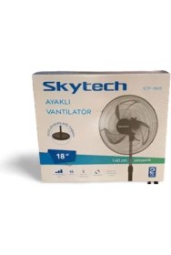 Resim Skytech STF-1860 18" Ayaklı Vantilatör, Siyah Renk, Geniş Çap ve Yüksek Performans 