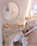 Resim Atolly Home Çok Amaçlı Kullanılan Metal Makyaj Masası Veya Dresuar 0312558545 