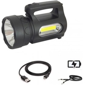 Resim Watton Wt-613 Şarjlı 900 Lümen Ultra El Feneri Kamp Lambası Type-c Şarj Girişli Siyah 