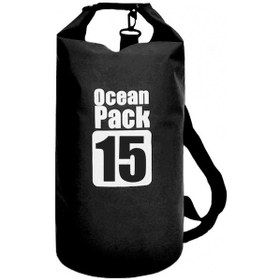 Resim Samdoo Siyah 15l Tek Askılı Su Geçirmez Çanta - 500d Pvc, Yırtılmaya Dayanıklı, Rafting, Kayaking Ve Plaj Aktivitesi İçin Çok Renkli 