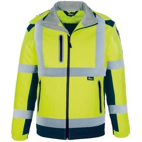 Resim Softshell Reflektörlü İş Montu Su Geçirmez Ceket Sarı Sarı 