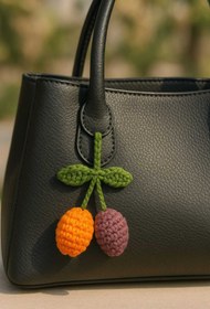 Resim shop Renkli Lale Amigurumi El Örgüsü Anahtarlık Çanta Aksesuarı 