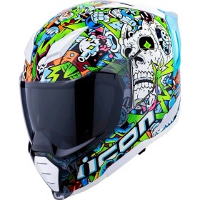 Resim Icon Ultraflite Doodle 3 Mıps Kapalı Motosiklet Kaskı 