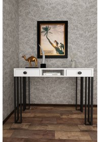 Resim Wood House Gardenya Dresuar Beyaz 