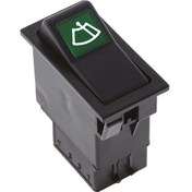 Resim Universal Silecek Düğmesi Anahtarı 2 Pin Rocker Switch - Ampullü 24V 