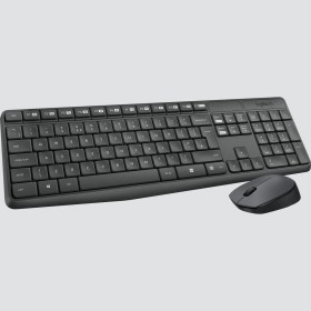 Resim Logitech MK235 USB Kablosuz Türkçe Klavye Mouse Seti - Antrasit Gri 