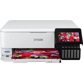 Resim YF Tekstil Ambalaj Epson L8160 Tanklı Mürekkep Püskürtmeli Fotoğraf Yazıcı, Tarayıcı, Fotokopi 5760 x 1440 Dpı, Beyaz, 403‎ x 369 x 162 mm 