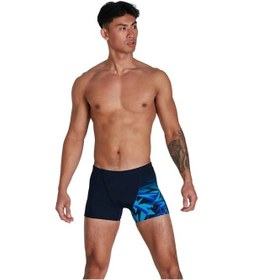 Resim Speedo Allover V Aquashort Erkek Yüzücü Mayosu Siyah 