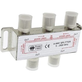 Resim Özentek 4'lü 1/4 Splitter 5-2500 Mhz 4 Way Karasal Uydu Yayını Çoğaltıcı 