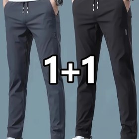 Resim 2 Adet Erkekler İçin Hafif Atletik Jogger Pantolon - Fermuarlı Cepli, Nefes Alabilir Koşu ve Spor Şortları, Normal Kesim, Egzersiz & Günlük Kullanım, Düz Renk, Aktif Yaşam Tarzı, Esnek Kumaş, Antrenman Giysisi, Aktif Erkekler 