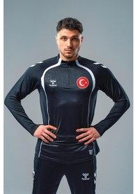 Resim Hummel Target Milli Takım Antrenman Eşofman Üstü Siyah 