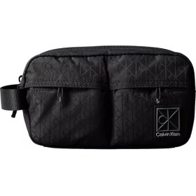 Resim Calvin Klein Erkek Monogram Ck Logolu Fermuarlı Siyah Omuz Çantası LV04D1190G-UB1 