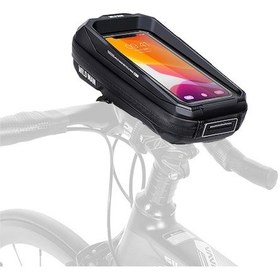 Resim Rogfer Wıld Man Ms33 0.6l Dağ Bisikleti Sert Kabuklu Telefon Dokunmatik Ekran Gidon Çantası Siyah Siyah Siyah 