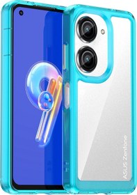 Resim Asus Uyumlu Zenfone 9 5g / 10 5g Tpu + Akrilik Şeffaf Arka Telefon Koruyucu Kılıf Anti-damla Anti-çizik Arka Kapak 