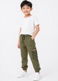 Resim Erkek Çocuk Kargo Cepli Outdoor Jogger Pantolon - Haki / 10-11 Yaş 