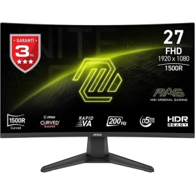 Resim Msı 27" Mag 276CF E20 1920X1080 (Fhd) 16:9 Curve 1500R Rapıd Va 200HZ 0.5ms Freesync Premıum Gamıng Monıtor 