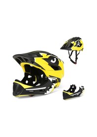 Resim Lixada Çocuklar Ayrılabilir Tam Yüz Kask Çocuk Spor Emniyet Kaskı Bisiklet Kaykay Paten Sarı 