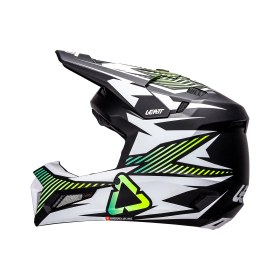 Resim Leatt Moto 3.5 cross enduro motosiklet kaskı + Vizion 3.5 gözlük Storm Teal siyah beyaz marine XXL 