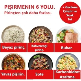 Resim CetKing Pot Hızlı Pilav Pişirici ve Buharlı Pişirici - Otomatik, Buharlı Pişirici, Sote ve Kızartma Makinesi, 20 Porsiyon Kapasiteli, 2.8l 