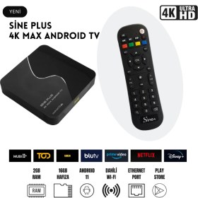 Resim Sine Plus 4K Max 16GB Android Tv Box 