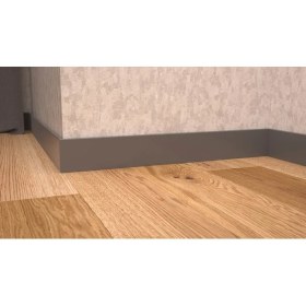 Resim İnan Yapı Laminant Parke Süpürgelik Düz F Model 8 cm Antrasit 227 