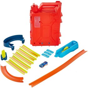 Resim HDX78 HW Track Builder Benzin Bidonu Akrobasi Seti, Hot Wheels Track Builder 