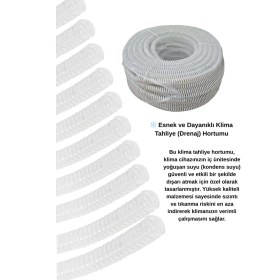 Resim Klima Su Tahliye Drenaj Hortumu Beyaz 
