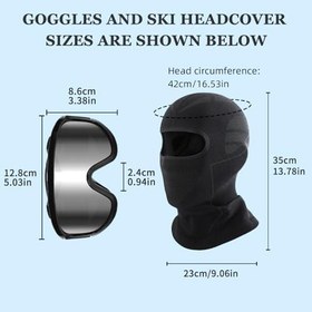 Resim Kar maskesi, kayak maskesi, erkek kayak maskesi, kar maskesi, motosiklet, kayak gözlüğü, kar maskesi kış aylarında sıcak tutar ve hem erkekler hem de kadınlar için uygundur 