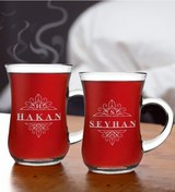 Resim Bk Gift Kişiye Özel İsimli İkili Keyif Kulplu Çay Bardağı Seti-5, Arkadaşa, Sevgiliye Hediye, Ev Hediyesi, Doğum Günü Hediyesi Kobitmeyencom31089 Bk G 