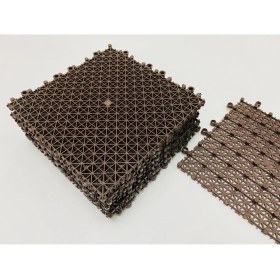 Resim Kahve Renkli 25X25 cm Plastik Yer Karosu, Şık ve Kullanışlı Zemin Kaplama Seçeneği 