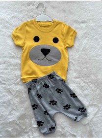 Resim Köpekli Yazlık Takım Sarı 