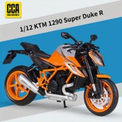 Resim CCA COOL CHIC AUTO 1:12 Ölçekli Döküm KTM Super Duke R Motosiklet Modeli - Turuncu/Gri, Çinko Alaşım, İtme Eylemi, Detaylı Tasarım, Erkek Çocuklar & Koleksiyoncular İçin Mükemmel Oyuncak, İdeal Doğum Günü Hediyesi 