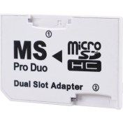 Resim OEM Psp Memory Stick Pro Duo Adaptör Dual Slot Psp Hafıza Kartı Adaptör Dual Mikro Sd Kart Çevirici 