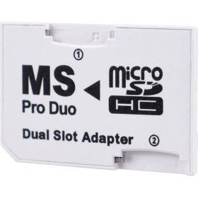 Resim OEM Psp Memory Stick Pro Duo Adaptör Dual Slot Psp Hafıza Kartı Adaptör Dual Mikro Sd Kart Çevirici 