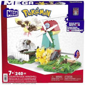 Resim HKT21 MEGA™ Pokémon™ Countryside Windmill - Yel Değirmeni Kasabası Seti 240 parça +7 yaş 